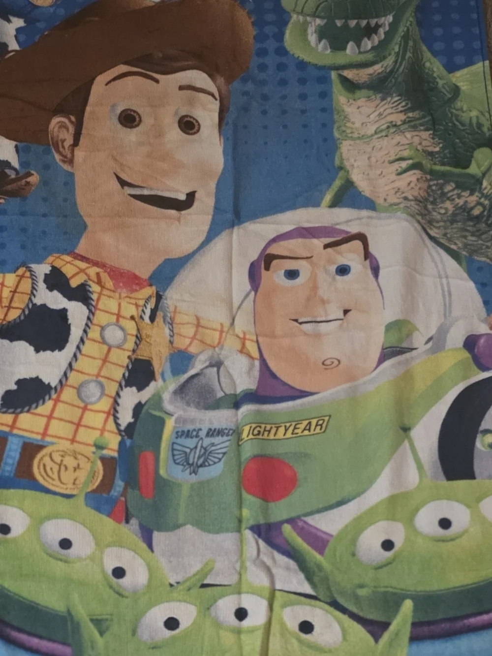 Disney Toy Story Character Bath/Beach Towel - Woody, Buzz & Aliens